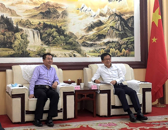BG大游集团总裁乔德卫造访朔州市长熊燕斌